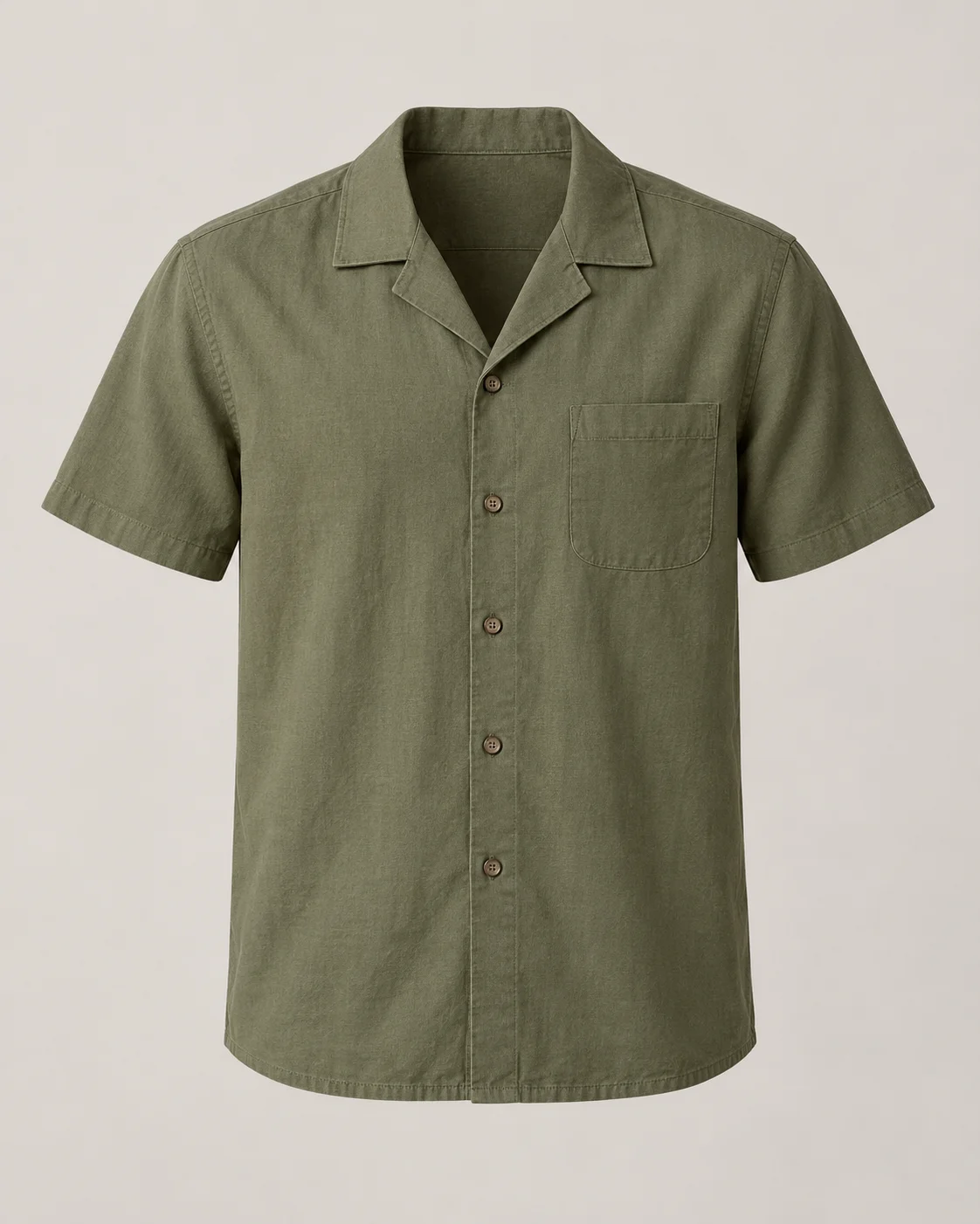 Unbranded men's camp collar shirt, olive