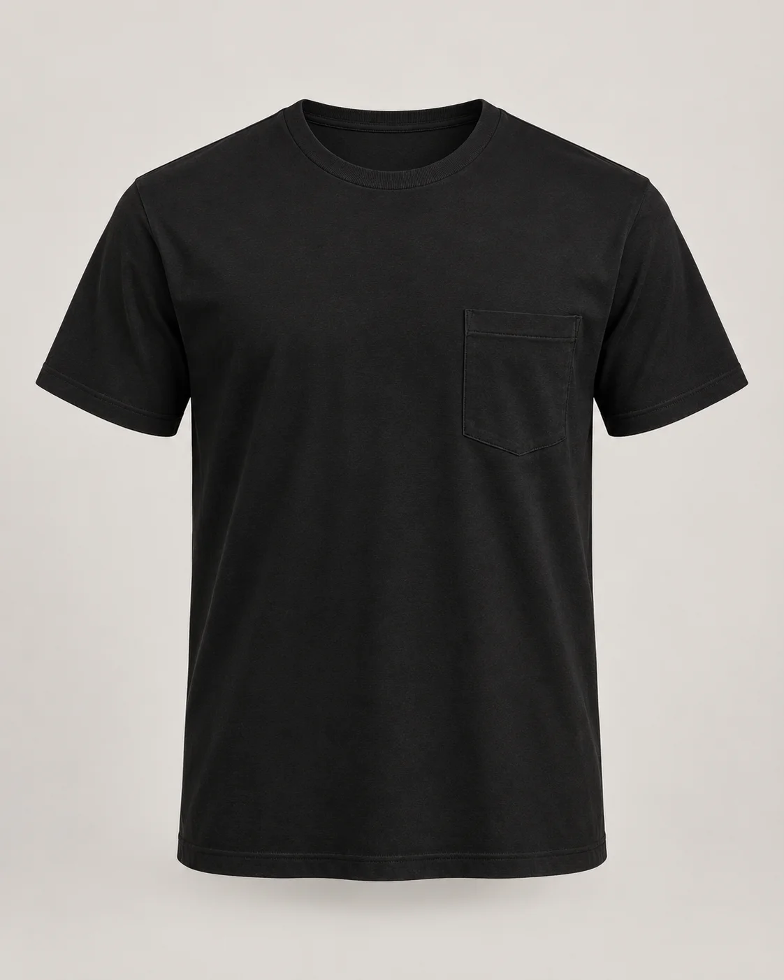 Unbranded men's pocket tee, black